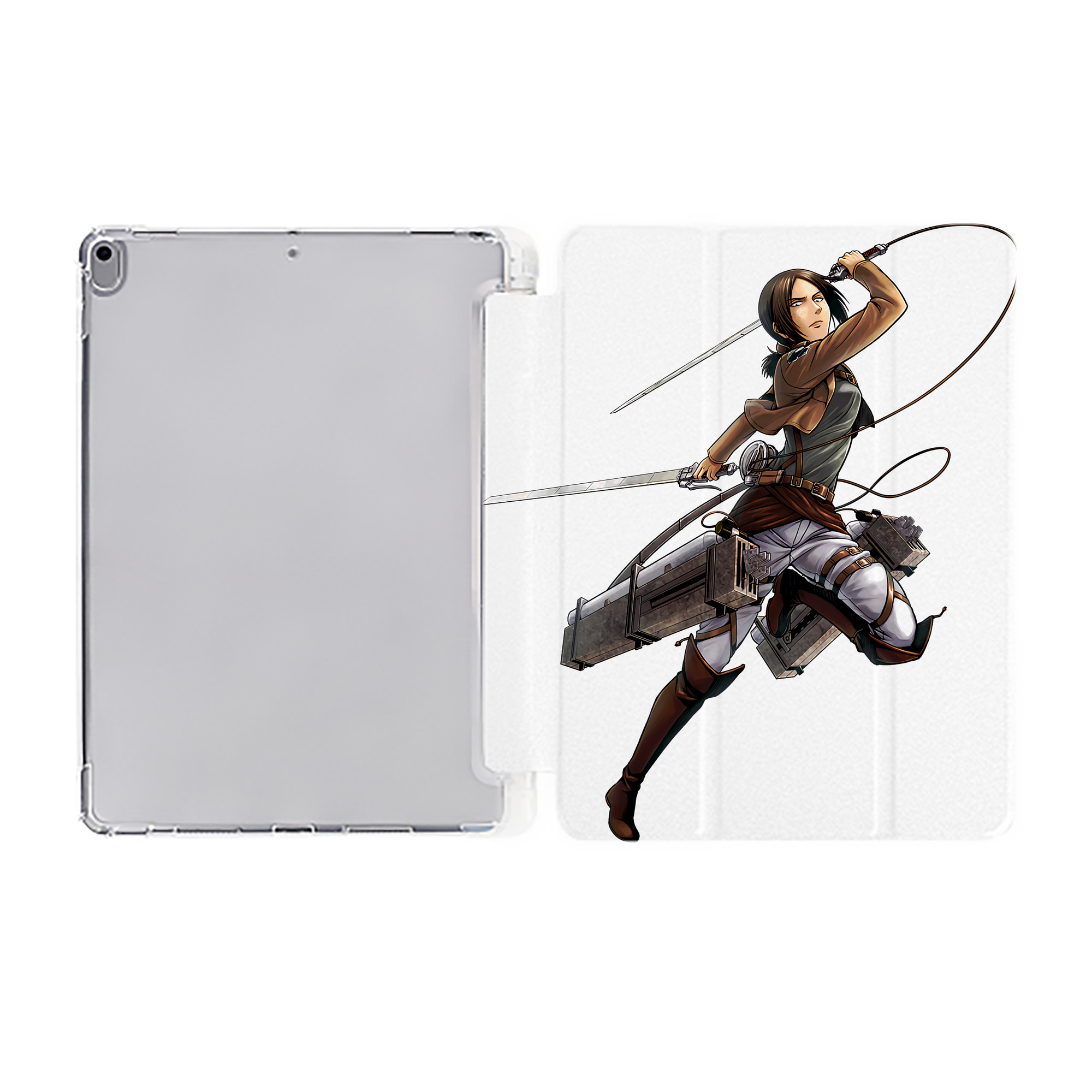 （画像用） 進撃の巨人 Attack on Titan IPad ケース ペン収納付き 三つ折りスタンド PUレザー×シリコン 対応機種9.5/10.5/10.9インチ